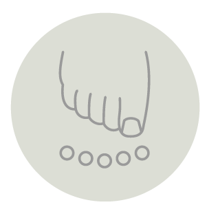 hand pressing a button with two dots below representing a digital interaction